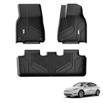 3W Floor Mats Fit for Tesla Model Y 2021-2024,TPE All Weather Custom Car floor Liners,UKCA Quality Certification,Waterproof,Anti-slip,Model Y Accessories