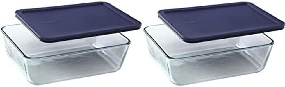 Pyrex 11 Cup Storage Plus Rectangular Dish With Plastic Cover Sold in packs of 2