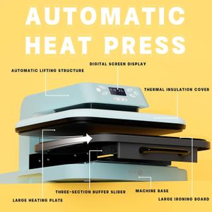HTVRONT Auto Heat Press Machine 15x15 Inch – Fast, Even Heating