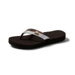 Reef Women's Star Cushion Sassy Flip-Flop (9 B(M) US / 40 EUR, Brown,White)