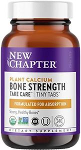 New Chapter Calcium Supplement with Vitamin K2 + D3 - Bone Strength Clinical Strength Plant Calcium with Vitamin D3 + Magnesium - 240 ct Tiny Tabs