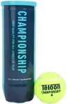 Teloon Championship Tennis Balls - Extra Duty - Regular Duty Felt Pressurized Tennis Balls (1 Can, 3 Balls)
