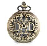 GT Gala Time Antique Retro Vintage Dad Theme Pocket Watch Metalic Key Chain & Key Ring Car Bike Home Key Chain & Key Rings Best Gift for Dad