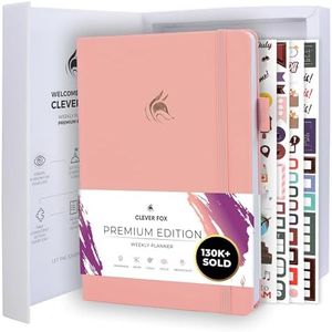 Clever Fox Planner Premium Edition – Undated Luxurious Weekly & Monthly Planner to Increase Productivity and Hit Your Goals – Organizer – Start Anytime, A5, Lasts 1 Year, Light Pink (Weekly)