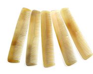 Real Horn Pocket Comb 6 Inches - Pale/translucent colour