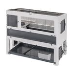 Ferplast Rabbit Cage BONNIE LARGE with Pet Pen, Indoor Rabbit Hutch 2-Storey, Guinea Pig Cage, with Enclosure for Rabbits, Rabbit House and Water Bottle, 128 x 64 x h 113 cm, in Plastic