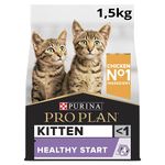 PRO PLAN® Kitten 1-12M HEALTHY START Rich in Chicken Dry Cat Food 1.5kg, Pack of 6