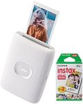 Fujifilm Instax Mini Link Instant Smartphone Printer (ASH) with Instax Film Pack (2 Items)