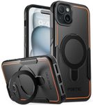 Poetic Neon MagPro Case Designed for iPhone 15 Plus 5G 6.7 inch,[Compatible with MagSafe] Dual Layer Heavy Duty Tough Rugged Shockproof Protective 2023 New Cover, Magnetic Ring Stand, Black