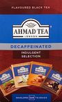 Ahmad Tea Decaffeinated Indulgent Selection | Decaf Tea | Vanilla, Sweet Caramel, Chocolate & Hazelnut, Cinnamon Spice - 20 Teabags