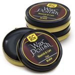 Stone and Clark Premium Black Shoe Polish Kit - Shine and Protect Leather Shoes and Boots - Leather Wax Boot Polish for Brilliant Gloss - 16 Grams (Pack - 3)