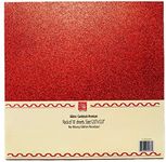 YZH Crafts Glitter Cardstock Paper, No-Shed Shimmer Glitter Papers, Cut Craft and DIY Projects Card stock, Sparkly Paper for Card Making, 12 x 12 Inch, 10 Sheets, 250 GSM (Red)