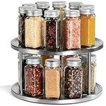 Sagler 2 Tier Lazy Susan Turntable 360-degree Lazy Susan Organizer use for a Spice Organizer or Kitchen Cabinet Organizers Stain-Resistant