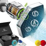 AquaHomeGroup Luxury Filtered Shower Head Set - 20 Stage Shower Filter for Hard Water, Chlorine, Fluoride, Heavy Metals - Water Filter Shower Head with Vitamin C E A Patent Pending (Chrome)