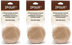 1050x (3 Packs) Paper filters compatible with The Aeropress® Coffee Maker / Aeropress® Go - Vegan Non Bleached Natural - 2POUR®.