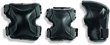 Rollerblade X Gear 3 Pack Protective Gear, Knee Pads, Elbow Pads and Wrist Guards, Inline Skating, Multi Sport Protection, Unisex, Black