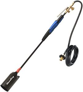 Flame King Propane Torch Kit Heavy Duty Weed Burner, 500000 BTU, Self-Igniting with 10-FT Hose Regulator Assembly, 39 inches Long