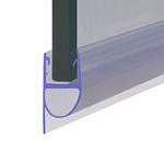 Shower or Bath Screen Door Seal | Fits 8, 9 or 10mm Glass | Round Bubble with Soft Straight Fin, Seals Gaps of Up to 15mm | 80cm, 90cm, 140cm or 2m Long | SEAL048 (200cm)