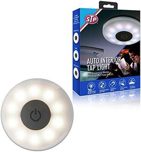 STP LED Tap Light, For Home/Auto Interiors, 3 Unique Modes: Warm White/Cool White/Blue, Easy-To-Install With Built-In Magnetic Plate. Rechargeable With Included Micro-USB Cable