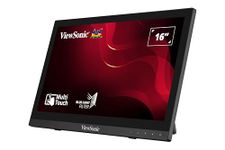 ViewSonic TD1630-3 40.64 Cm (16") Touch Portable Monitor with10-Point Capacitive Touch | Advanced Ergonomic | 7H Hardness Screen | EyeCare | Integrated Speakers| VGA| HDMI |USB 2.0 Type B | Multi OS