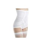 Rago Women's Hi Waist Brief Panty, White, 34