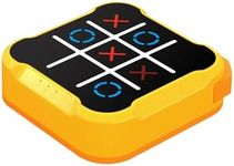 Tic Tac Toe Bolt Game,3-in-1 Handheld Puzzle Game Console,Portable Travel Games for Educational and Memory Growth, Toys Board Games for Kids and Adults,Birthday Gifts for All Ages (Yellow Orange)