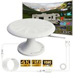 Outdoor RV TV Aerial, 720° Omni‑Directional Outdoor Aerial for Smart Tv, Digital Tv Aerial Outdoors with Freeview HD Long Range Reception, For Attic/Camping/RV/Boat (RV686)
