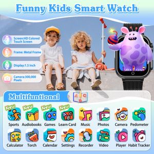 kaacly Kids Smart Watch – Touchscreen, GPS Tracker, Camera