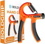 Boldfit Adjustable Hand Grip Strengthener, Hand Gripper for Men & Women for Gym Workout Hand Exercise Equipment to Use in Home for Forearm Exercise, Finger Exercise Power Gripper (40 Kg) Orange