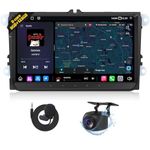 Eonon 9 inch Car Stereo for Volkswagen SEAT Skoda Polo Golf V/VI Android 13 8+128GB 4G CarPlay Android Auto WiFi GPS Bluetooth DSP EQ MirrorLink Backup Camera Support OBDII Car Radio Stereo VWX6S-Pro