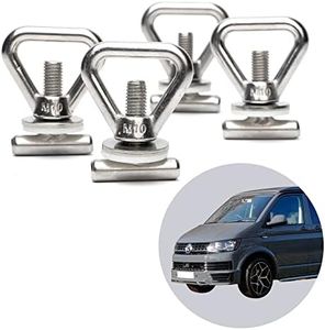 Mixcover set di 4 occhielli per assicurare i carichi per VW T5 / T6 Bully, Multivan, California, Beach, Caravelle. Fissaggio sicuro del vostro bagaglio
