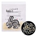 Angzhili 2 Packs Dental Elastic Rubber Bands Orthodontic Elastics Braces Teeth Gap (Rabbit 3/16")