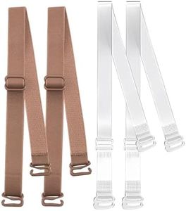 Atbuty Strapless Bodysuit Bra Straps Elastic Adjustable Shoulder Straps with Clear Bra Straps, Sienna