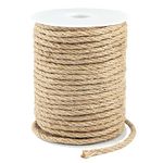 KINGLAKE 30m Garden Jute Rope Cord 6mm Hemp Rope String Thick Brown Twine for Craft, Packing, Decoration, Gardening