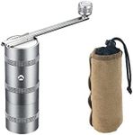 Campingmoon Manual Coffee Grinder Stainless Steel Coffee Grinder with Hand Crank Mill (M)