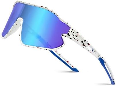 Youth Sunglasses Childrens Teens Sports Running Baseball Cycling Sunglasses UV400 Protection Eyewear Visor Sunglasses for Kids Boys Girls Age 6-12