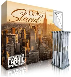 YOSUGRA 7.5x10 FT Tension Fabric Pop Up Display Stand Trade Show Backdrop Portable Aluminum Double-sided for Booth Exhibition Wedding Event - Stand Only