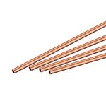 sourcing map Copper Round Tube 3mm OD 0.25mm Wall Thickness 300mm Length Pipe Tubing 4 Pcs