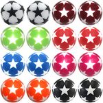 BQSPT 32mm Foosball Balls Foose Balls Table Soccer Game Replacement Foosball Balls Official Mini Table Footballs Ball (16 Pack) (Black, Orange, Blue, Dark red, Peach, Light Green, White, Bright red)