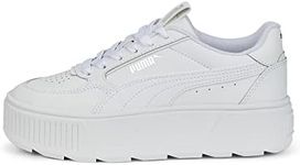 PUMA Karmen Rebelle Sneaker, White White, 4 US Unisex Big Kid