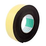 sourcingmap 45mmx4mm Single Sided Sponge Tape Adhesive Sticker Foam Glue Strip Sealing 3 Meters 10Ft