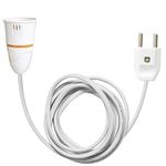PG Creations Multipurpose Bulb Holder with Extension Cable, Bulb Holder with Flexible Wire & 2-Pin Plug for Festive Decorations, B22 Holder Socket, White, 2 Meters, Pack of 1