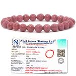 Gemaltic Healing Crystals 8mm Gorgeous Semi-Precious Gemstones Round Beads Energy Power Crystal Reiki Healing Elastic Stretch Bracelet For Women men Gifts (Thulite AA)