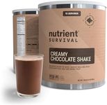 Nutrient Survival Creamy Chocolate Whey Protein Shake: Gluten-Free, High-Protein Breakfast or Meal Replacement Shake, Perfect Dark Chocolate Smoothie Beverage (15 Servings)