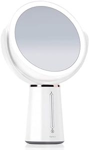 Fancii LED Lighted Magnifying Makeup Mirror with Double-Sided 1x/ 10x Magnification, Rechargeable and Adjustable Brightness, Large Tabletop Vanity Mirror (Nova)