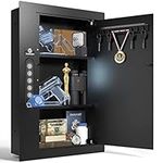 XDeer Security Flat Wall Safes In-Wall Hidden Safes Biometric Safes Fingerprint Safes Electronic Hidden Safes with Numeric Keypad Protecting Handguns, Money, Jewelry, Passports - for Home or Business