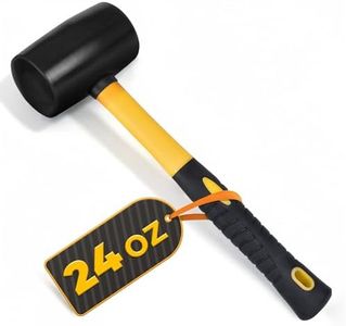 Rubber Mallet Hammer - 24 Oz Mallet Hammer Rubber Mallet for Flooring Soft Mallet Hammer Rubber Mallet Camping Rubber Hammer Mallet - (13 x 4.5 x2.5) Inches Laminate Flooring Tools Small Rubber Mallet