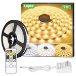 Lepro LED Strip Lights, 16.4ft Dimmable Light Strip, 3000-6000K Tunable White,300 LEDs SMD 2835 LED Tape Light for Bedroom Home Kitchen, Non-Waterproof