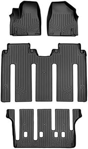 MAXLINER Floor Mats 3 Row Liner Set Black for 2015-2018 Kia Sedona 7 Passenger Model Only