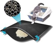 24x7 eMall Cat Litter Mat 24 x 18 Inch, Litter Box Mat, Honeycomb Double Layer Trapping cat litter tray, Waterproof Urine Proof Kitty Litter Mat, Easy Clean Scatter Control, Ethylene Vinyl Acetate